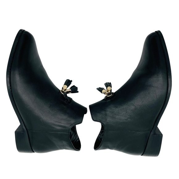 NWOT Gianni Fermani Black Leather Ankle Booties Boots, Sz 6.5 - Picture 4 of 14